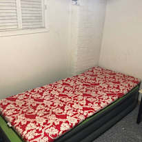One SMALL BASEMENT DEN Room near JSQ PATH's room