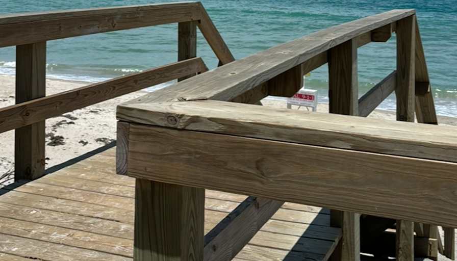 Steps to beach's room