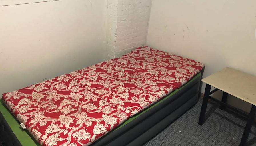 One SMALL BASEMENT DEN Room near JSQ PATH's room