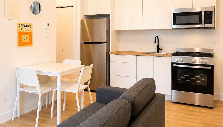 Furnished apartment with 3 bedrooms and 1 bathroom — photo 1