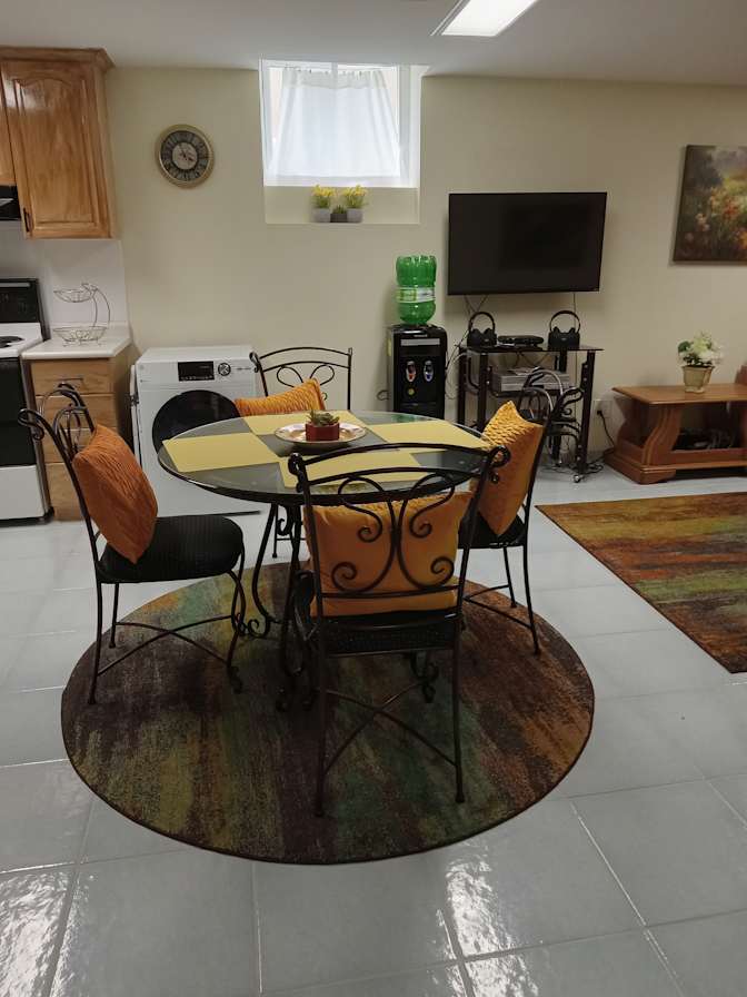 Large in house Basement Apartment shared only with a quite clean early thirties male professional's room