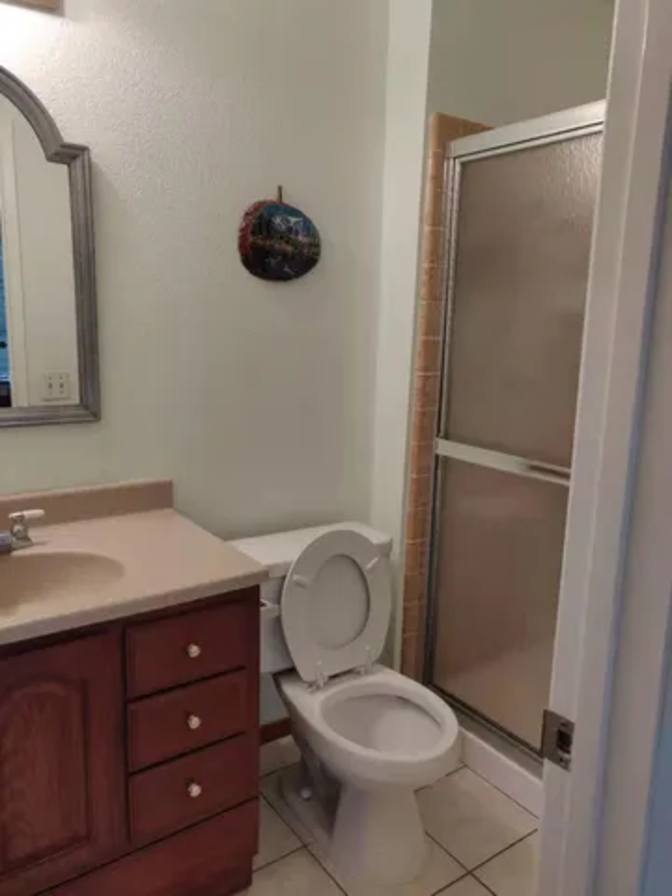Modern Room with Attached Bathroom's room