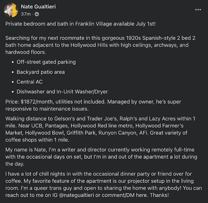 Nate Gualtieri's room