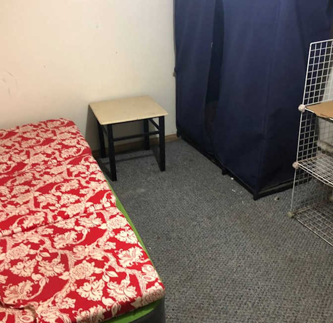One SMALL BASEMENT DEN Room near JSQ PATH's room
