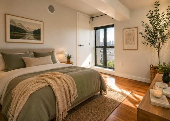 Private furnished bedroom's room