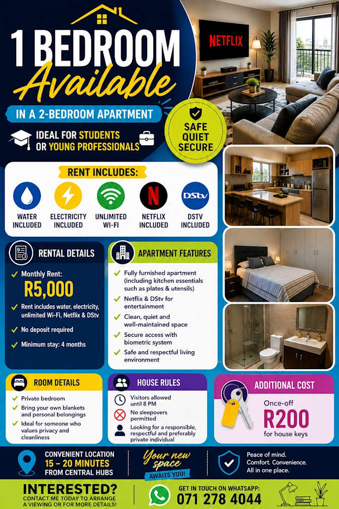 Metse Mokgawa's room
