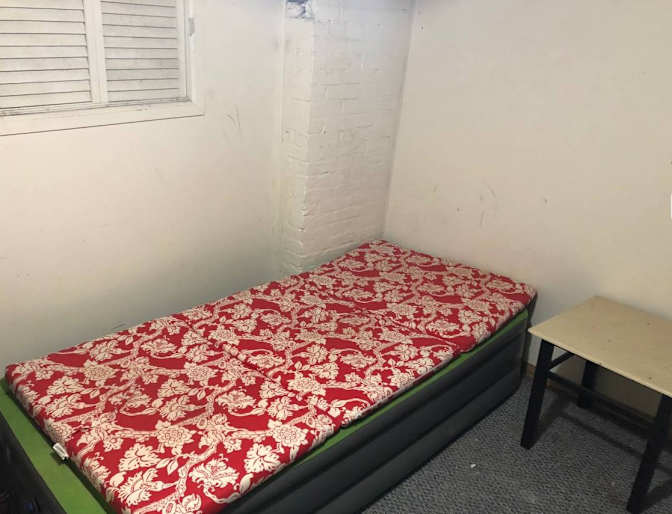 One SMALL BASEMENT DEN Room near JSQ PATH's room